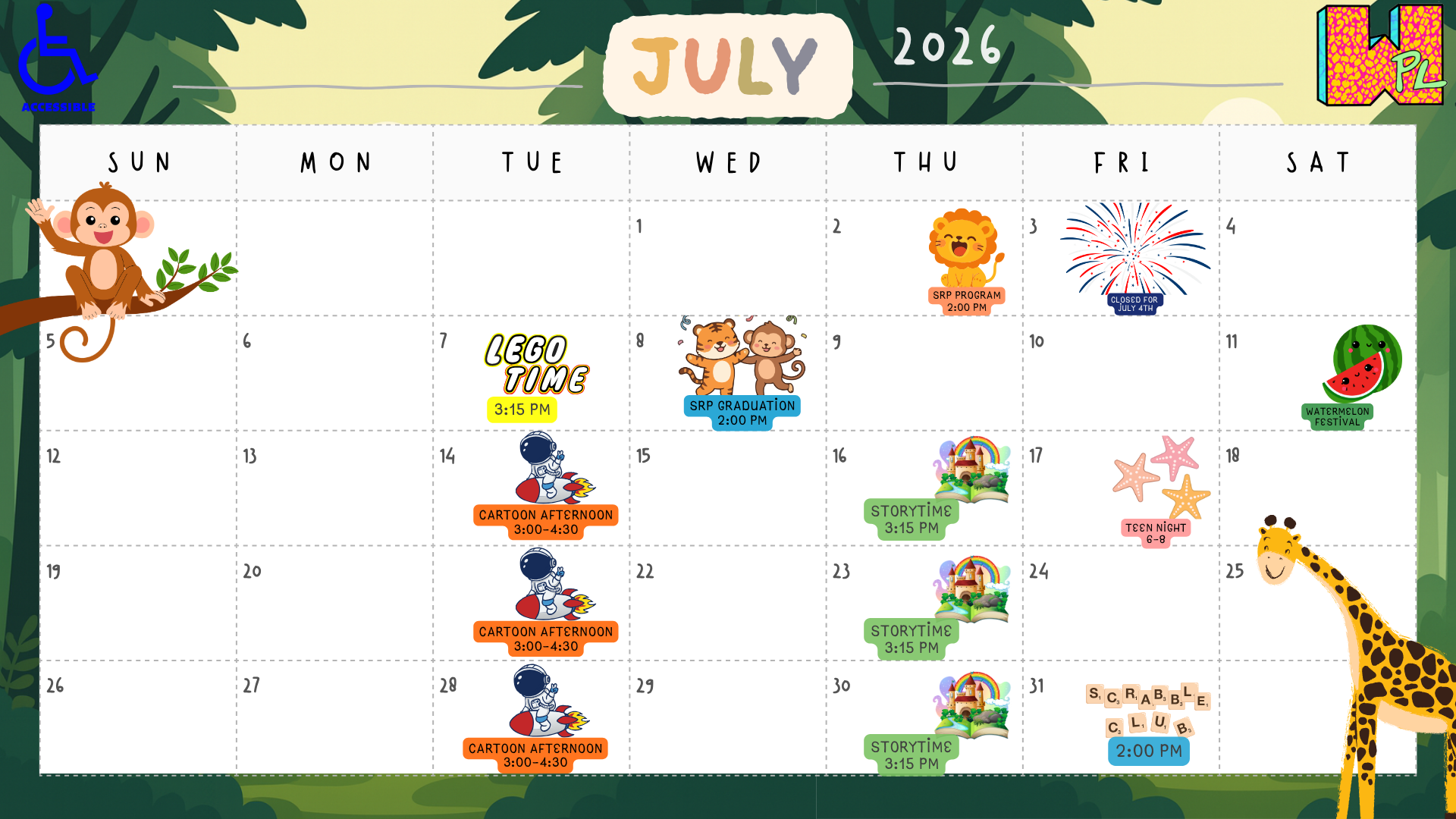 Enon July 2026 Calendar